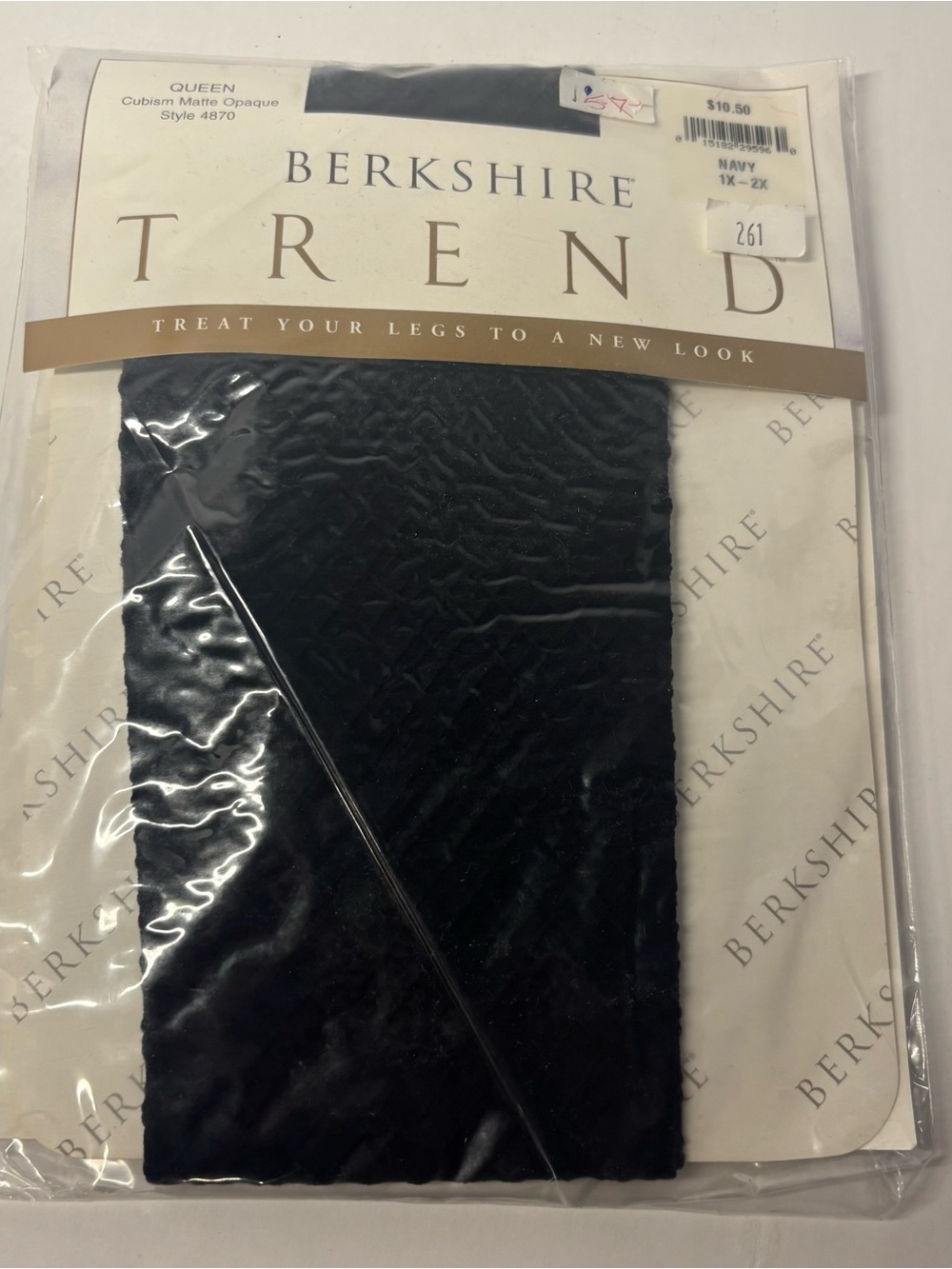 Berkshire Women's Navy Matte Opaque Tights Sz 1x 2x style 4870